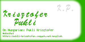 krisztofer pukli business card